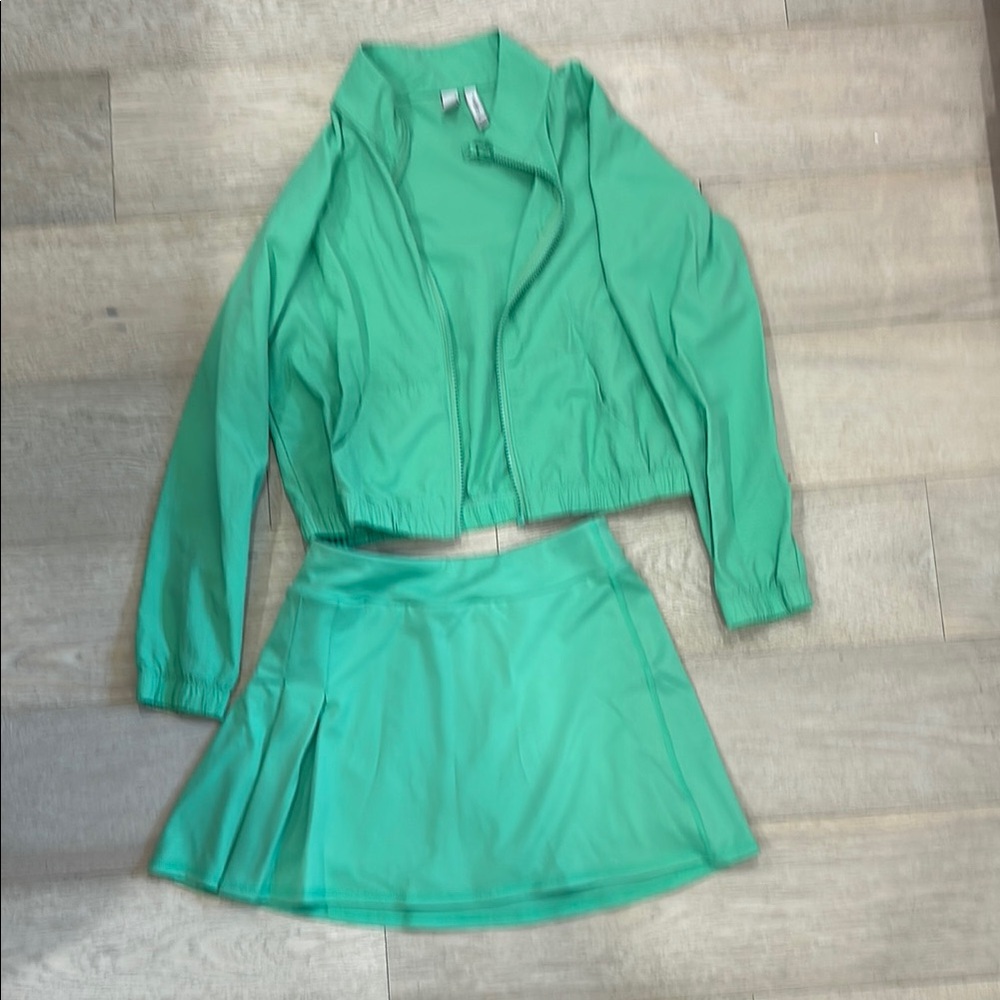 Zella Green Matching Set Relaxed Fit Cotton